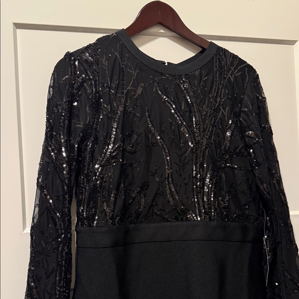 Elegant Black Sequin Dress